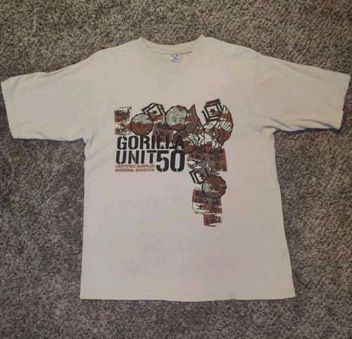 G Unit Shirt Large 2000s Rap Tee 50 Cent Hip Hop Y2K Gorilla