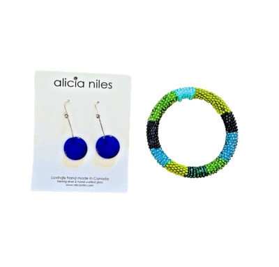 Alicia Niles Handmade Earrings NWT And Matching Bracelet