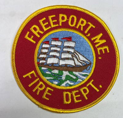 Freeport Fire Maine ME Sailboat Patch R10