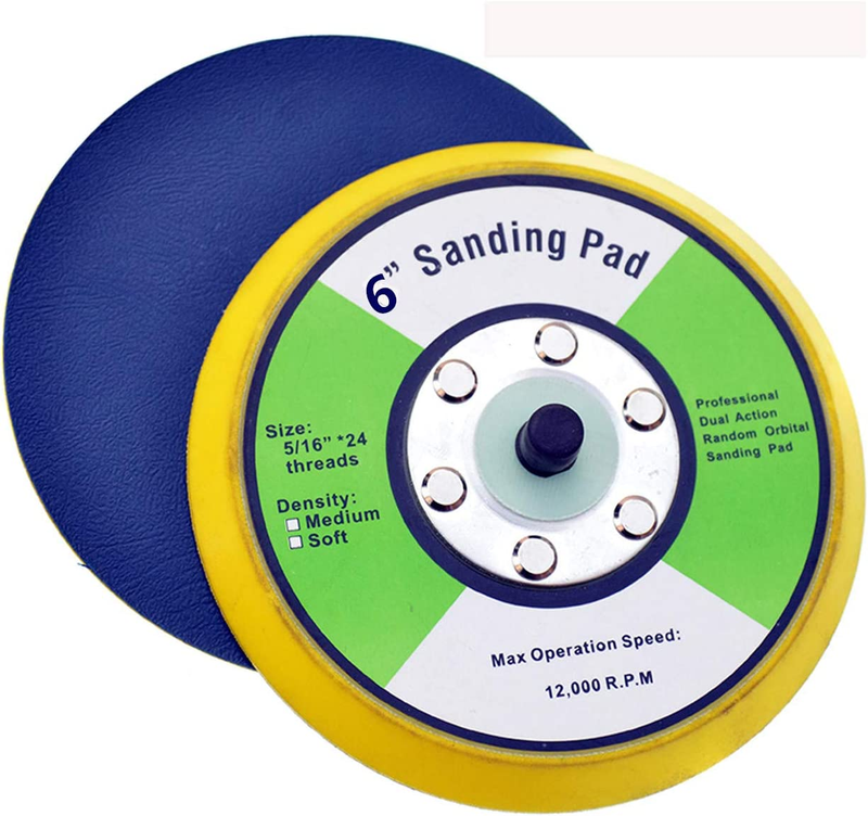 Shiningeyes 1 PCS PSA Sanding Pads for Dual Action Air Sander (6Inch)