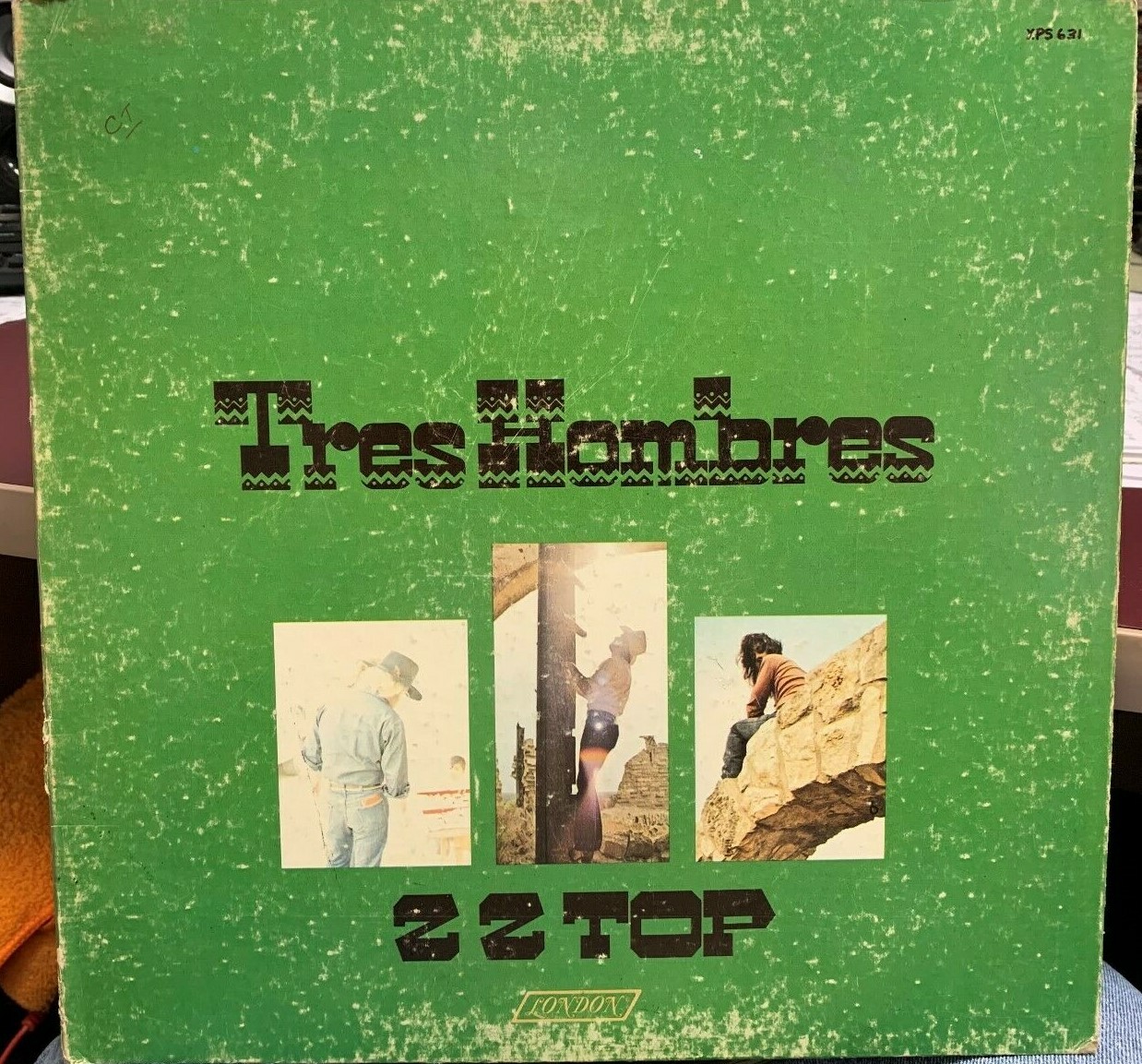 ZZ TOP TRES HOMBRES LP 1973 LONDON XPS-631 GATEFOLD INNER LA