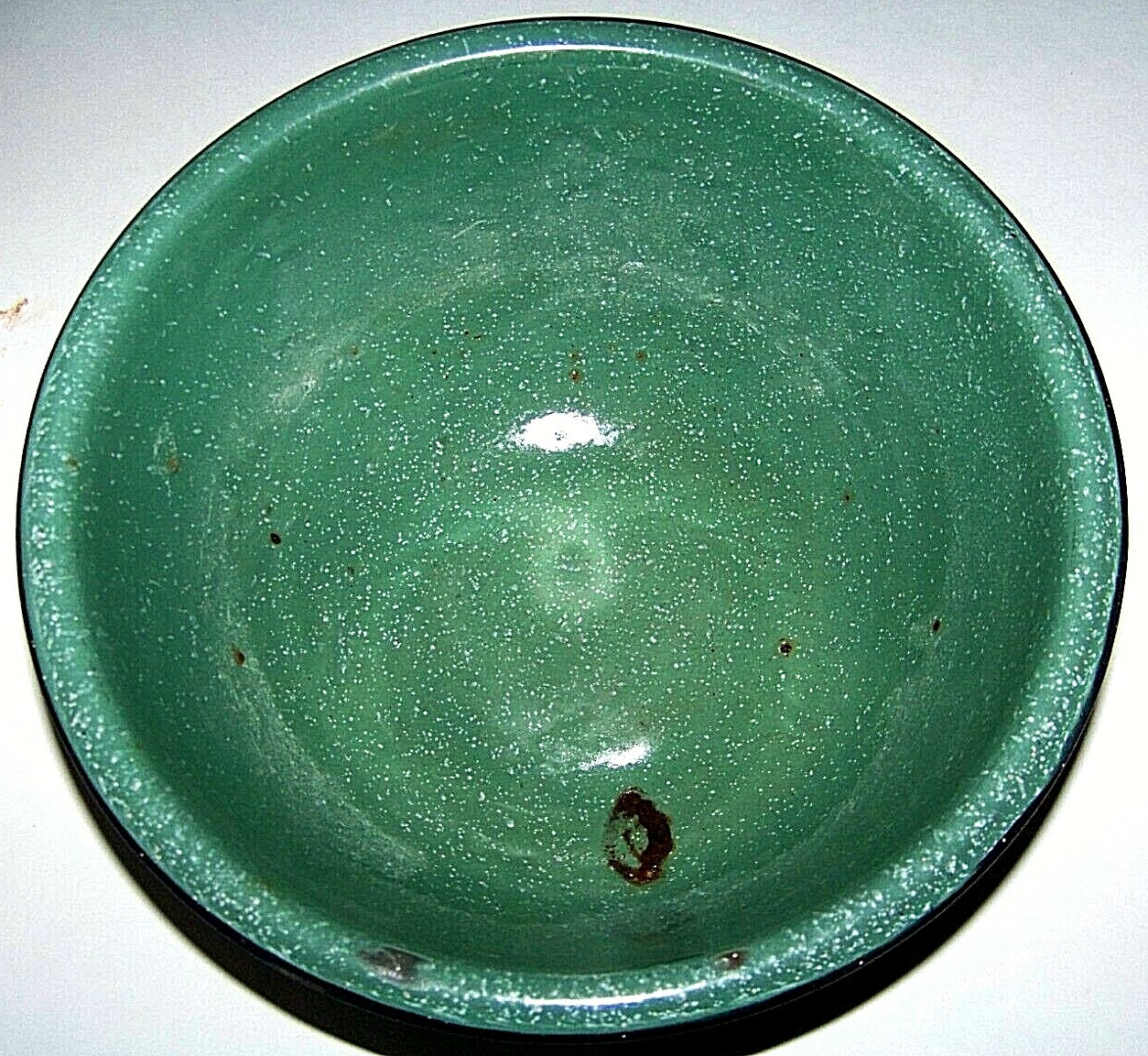 Vintage Enamelware 4-1/2 quart Mixing Bowl 11