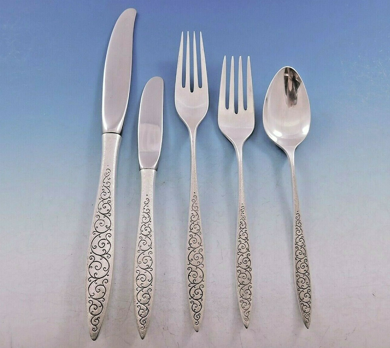 Spanish Lace by Wallace Sterling Silver Flatware Set for 12 Service 63