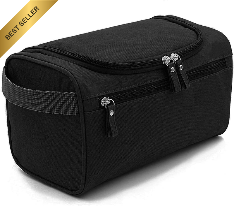 Toiletry Bag, Men'S Hanging Toiletry Bag Large Waterproof with Mesh and Zip Comp