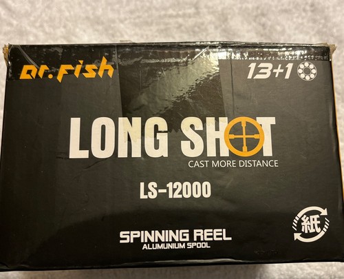 Dr.Fish Long Shot Spinning Reel, Saltwater Fishing Reel 12000 Surf Fishing