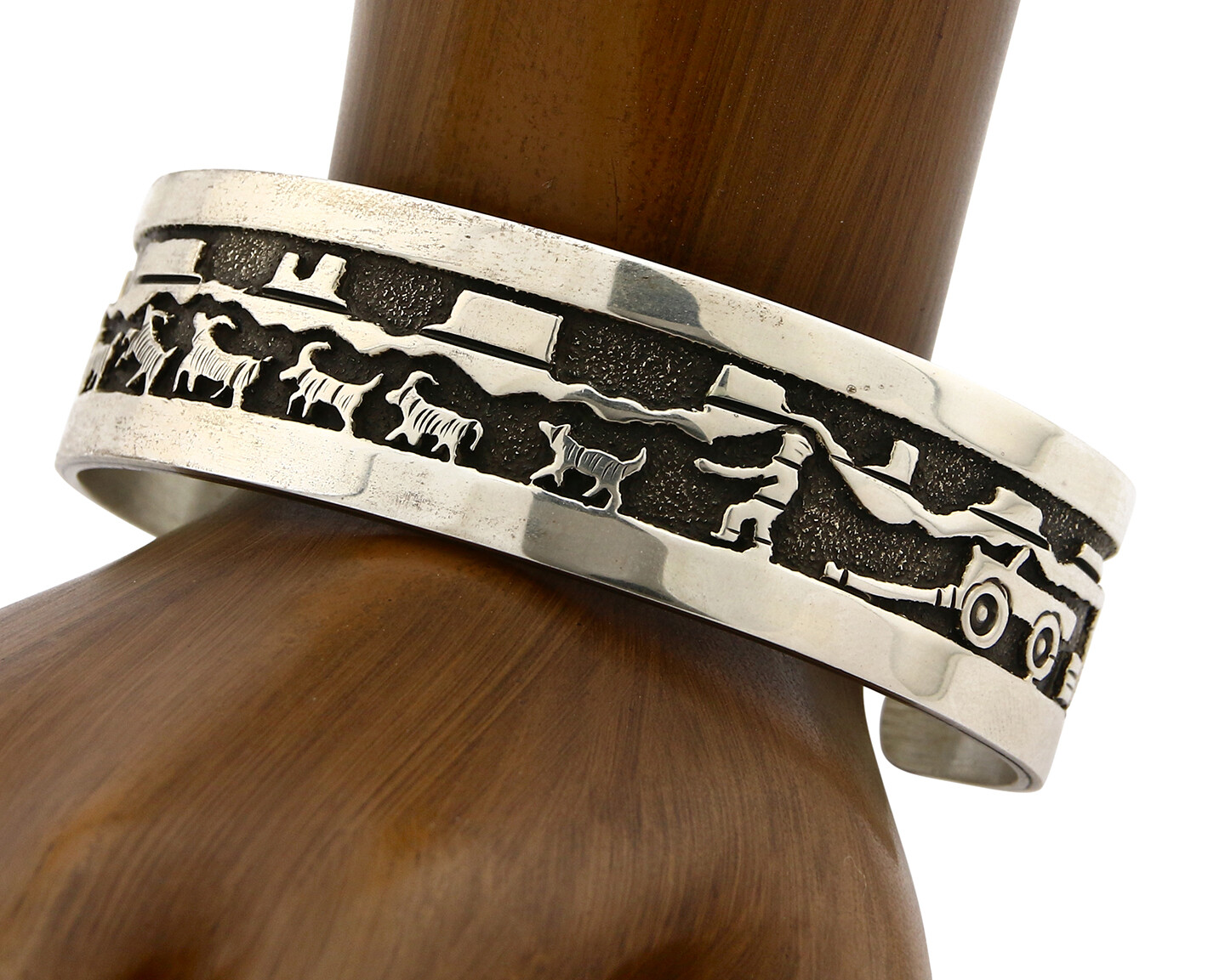 Navajo Bracelet .925 SOLID Silver Artist Signed BB Handmade