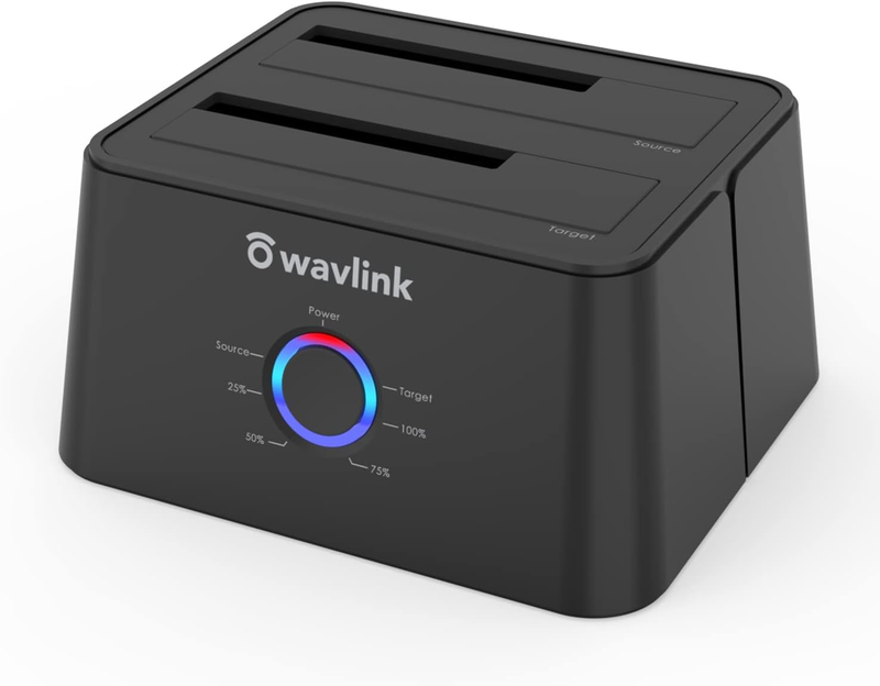 USB 3.0 to SATA I/II/III Dual-Bay External Hard Drive Docking Station for 2.5/3.