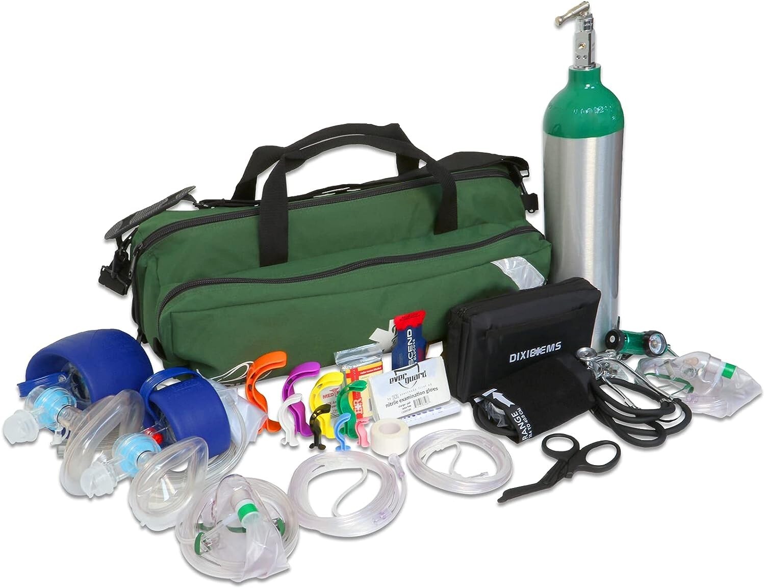 Dixie EMS O2 Duffle Responder Kit with Oxygen D Tank and Regulator