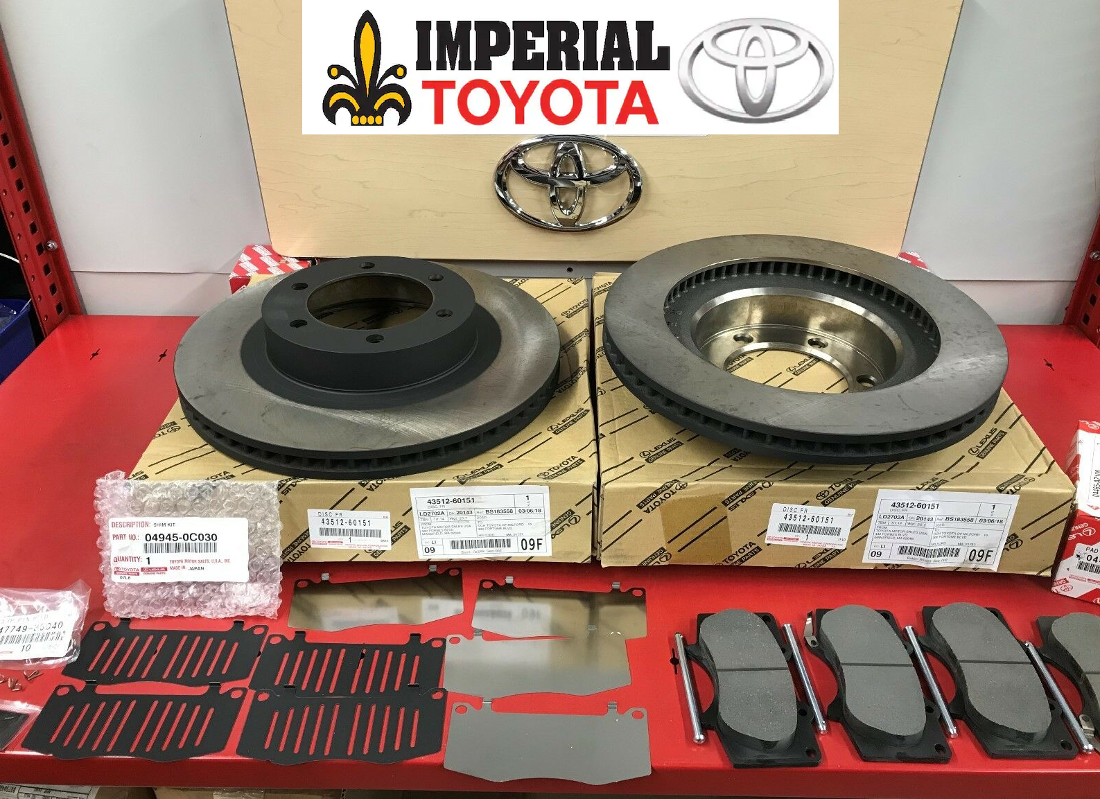 2003-2009 LEXUS GX470 GENUINE OEM FRONT BRAKE ROTORS TCMC PA