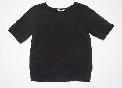 HABITUAL GIRLS SIZE 14 SHORT SLEEVE BLACK TOP IN EXCELLENT USED CONDITION