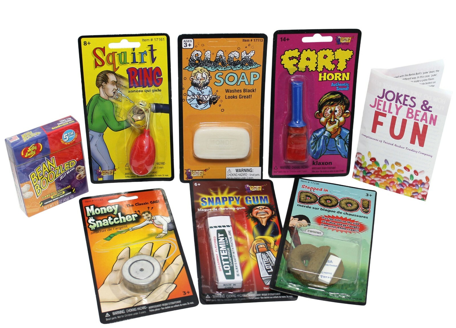 Pranks, Practical Jokes For Kids 7 Pc Stocking Stuffer Gag Gift Set Boys, Girls