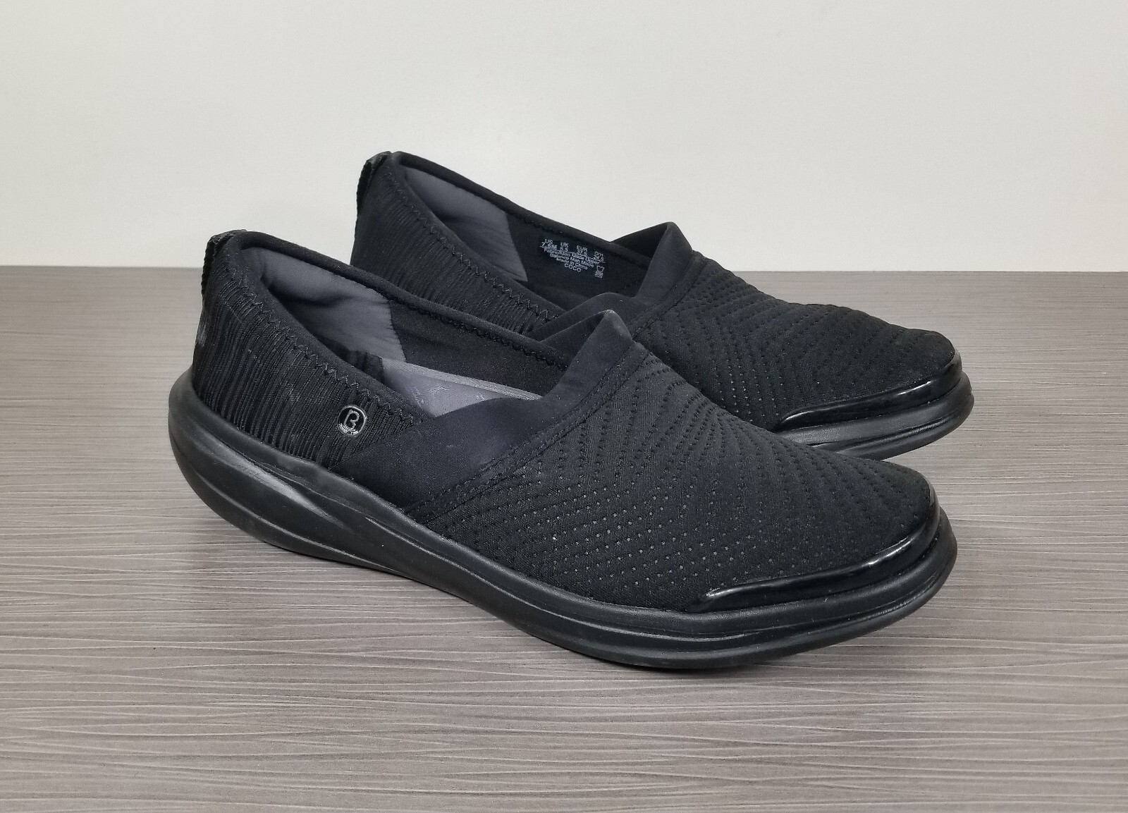 Bzees Premium Coco Washable Slip-ons, Black Womens Size 7.5 M