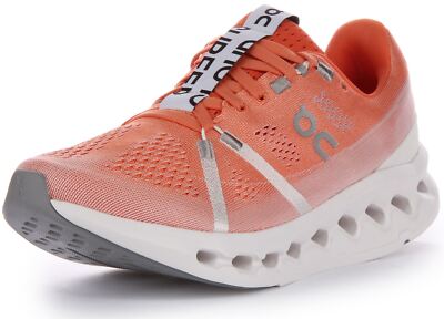 Pre-owned On Running Cloudsurfer Lace Up Mesh Womens Sneaker Orange Us 5 - 11