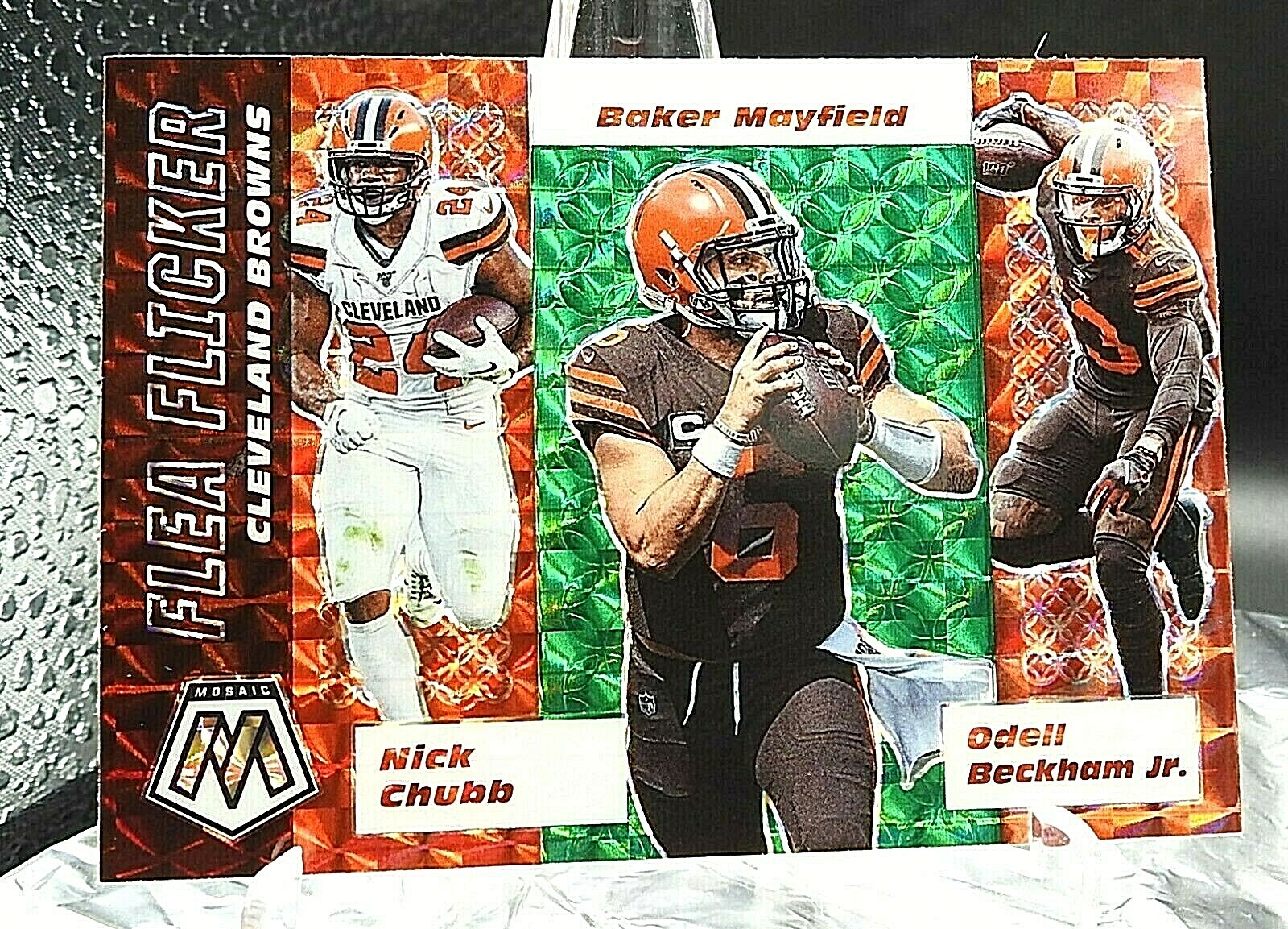 Chubb - Mayfield - Beckham - Cleveland - Mosaic 2020 NFL - FLEA Flickers Green