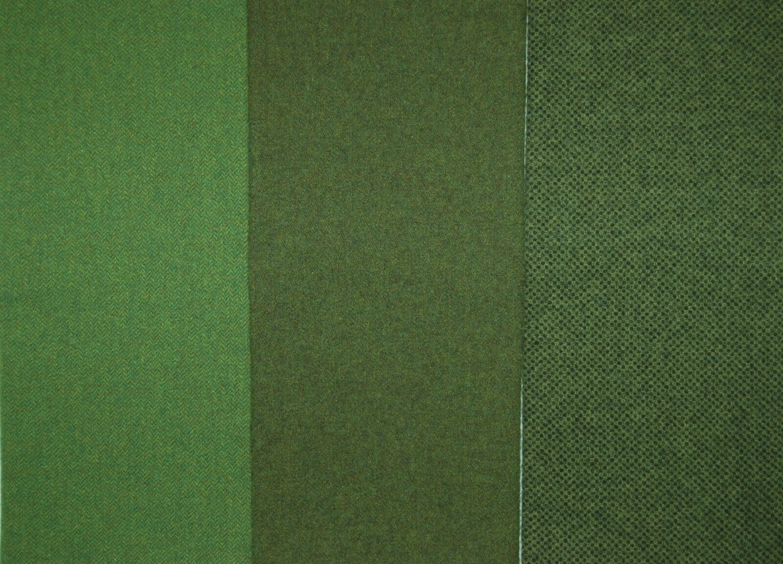 HAND DYED RUG HOOKING WOOL Mill-Dyed ~ "GREEN with ENVY-III" (5-pc. collection)