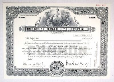Coca-Cola International Corp., 1979. 100 Shrs Specimen Stock Cert. XF-AU. S-CBN