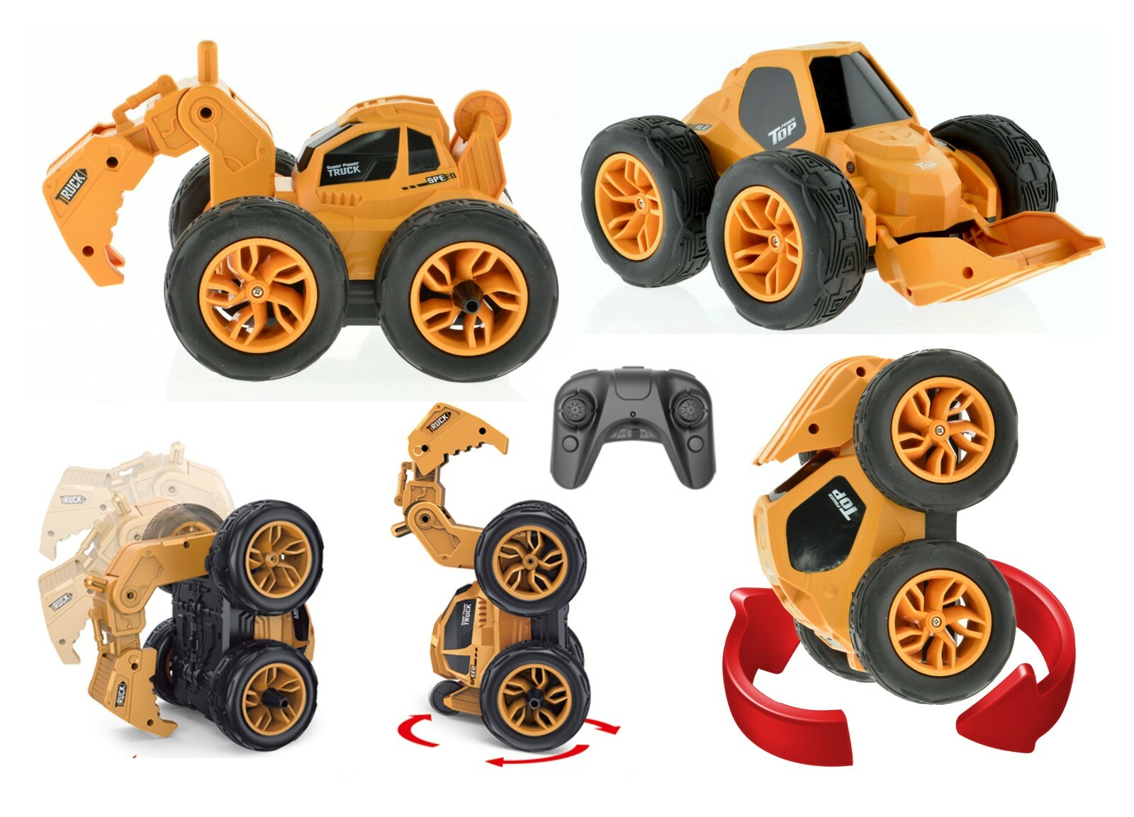 Stunt Rc Car Extra Strong 11 Pieces Radio-Controlled Minicar