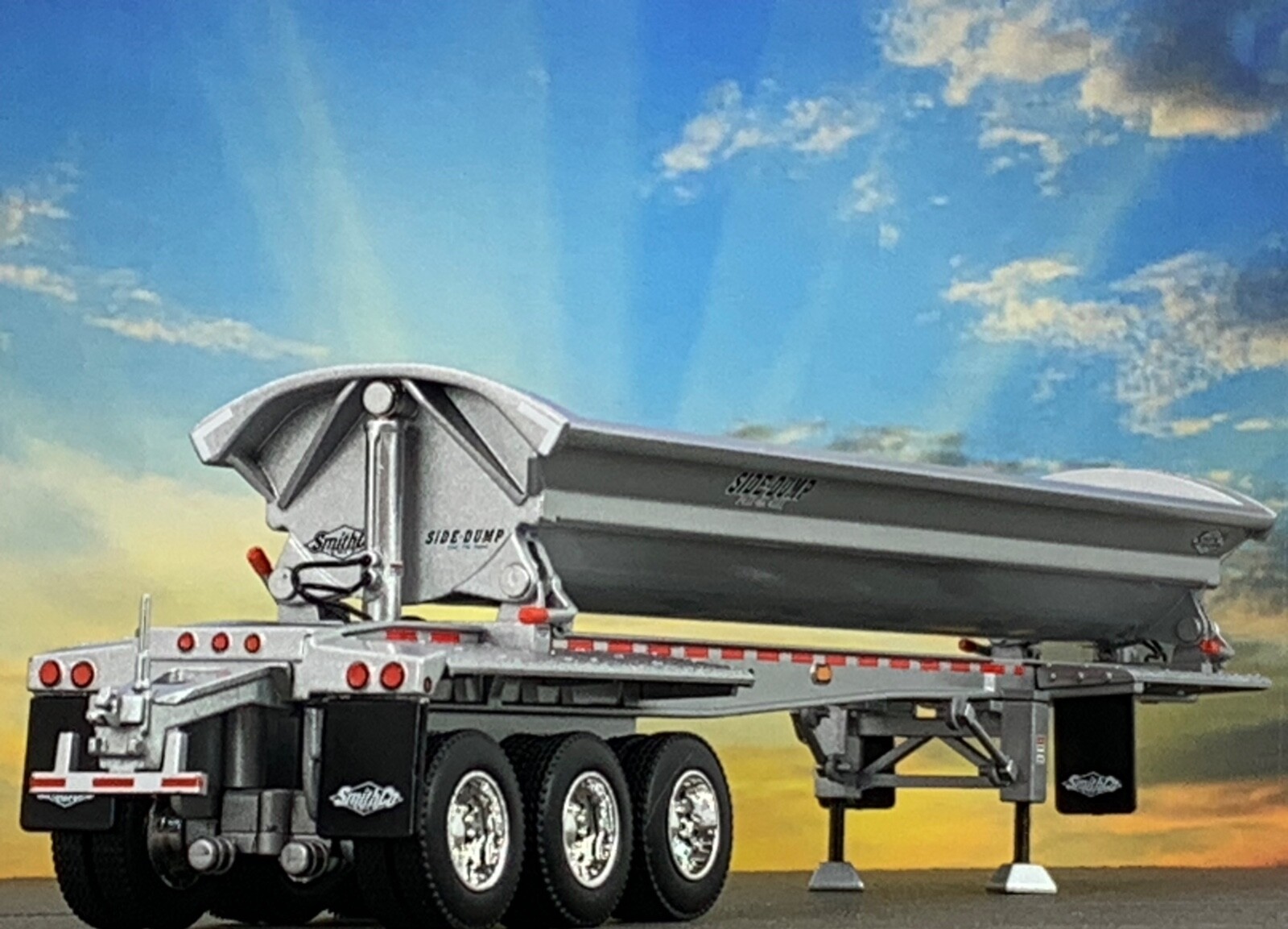1/64 DCP SILVER SMITHCO TRI-AXLE SIDE DUMP TRAILER | eBay