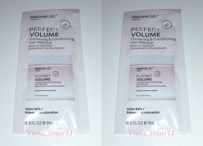 2x NatureLab. Tokyo Perfect Volume Thickening & Conditioning Hair Masque 0.3oz