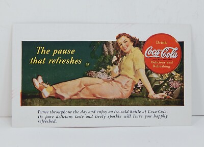 コカコーラ ビンテージトレイThe Pause That Refreshes COCA COLA, The Pause That Refreshes, Vintage 1950s Two-Sided