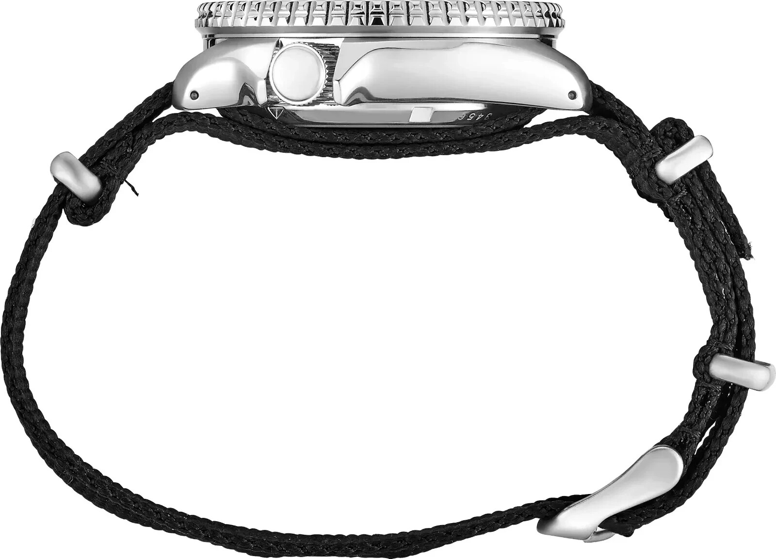 Pre-owned Seiko Men's 5 Automatic Black Dial Nylon Strap Watch Srpd89