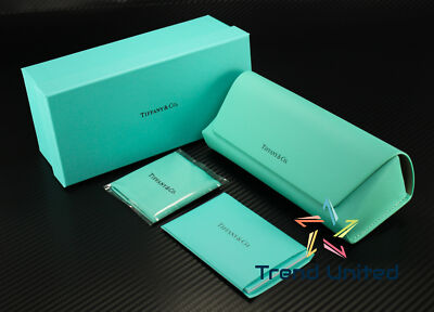 Pre-owned Tiffany & Co Tiffany Tf4216 83944u Black Azure Grad Dk Blue Polarized 54 M Women's Sunglasses