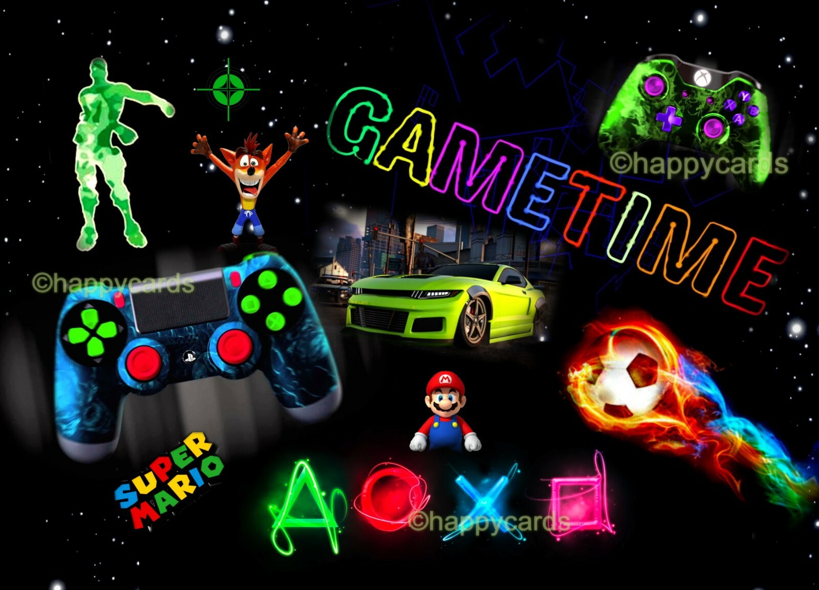 8 Einladungskarten Gaming Party Playstation Gamer Geburtstag Spieleabend Kinder