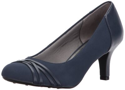 LifeStride Womens Pascal Dress Pump, Lux Navy, 6 Wide US