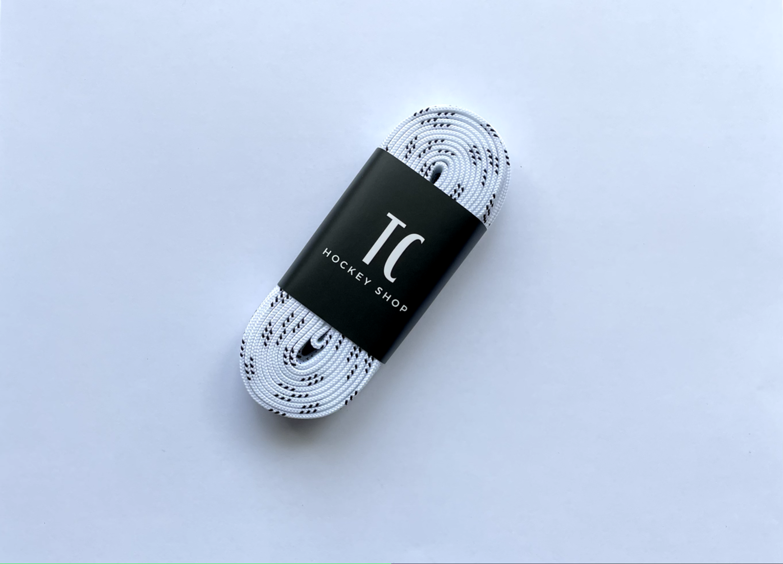 Hockey Laces Cloth/Unwaxed - White - 3 Pack