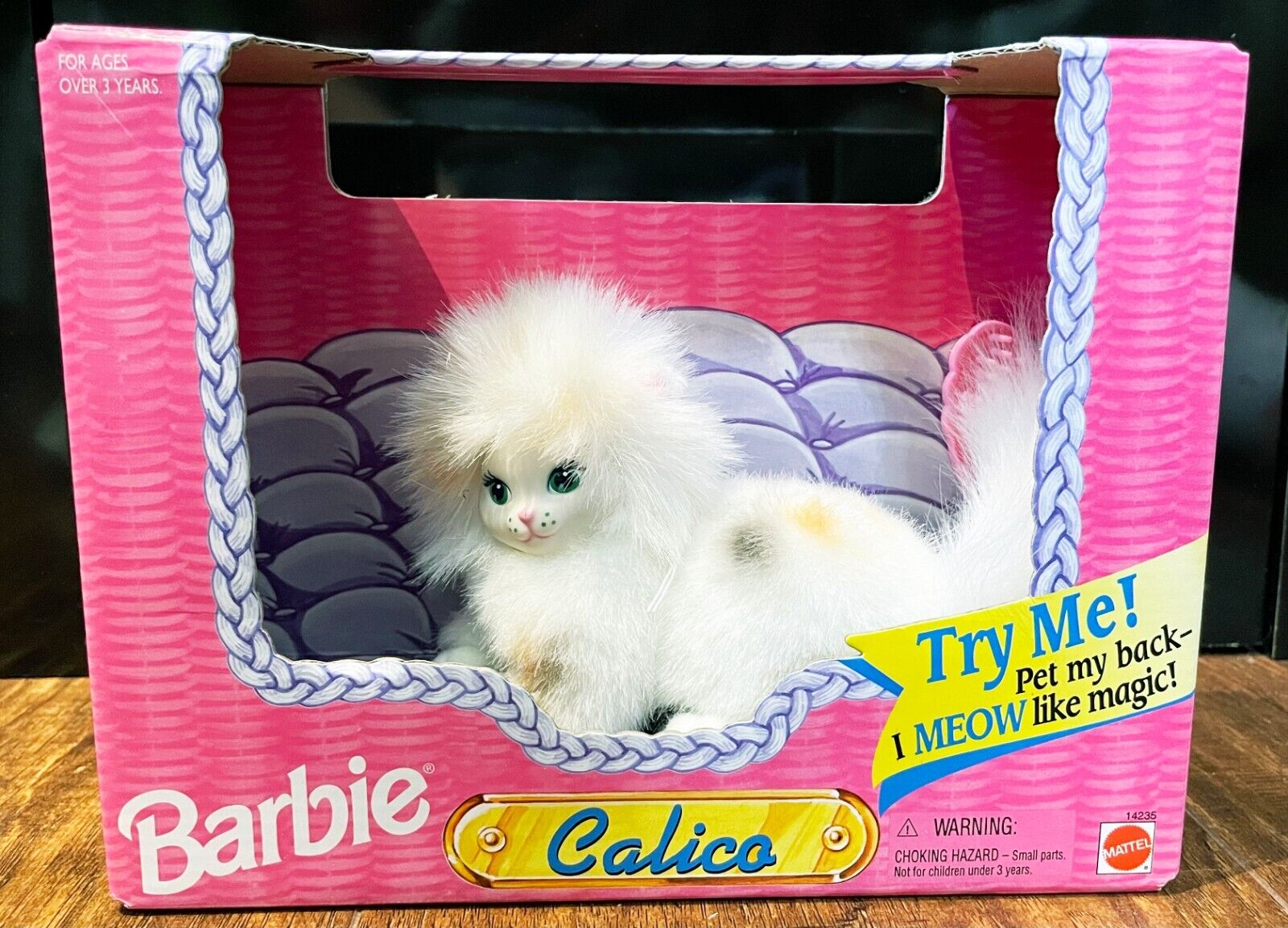 VTG Barbie Pet Calico Kitty Cat NEW IN BOX #14235 1995 VTG Barbie Pet Calico Kitty Cat NEW IN BOX #14235 1995
