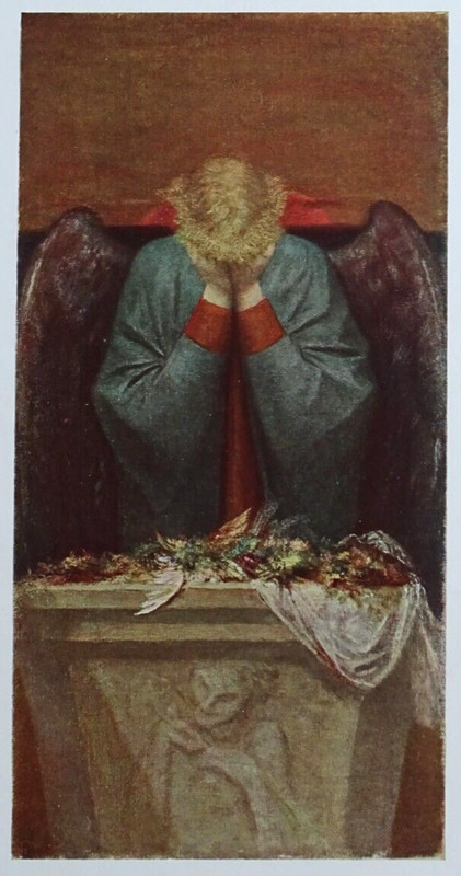 George Frederic Watts L'Ange Triste 1903 Planche Originale The Studio Symbolisme
