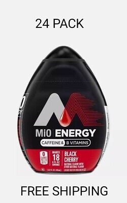 MiO Energy Water Enhancer Black Cherry With Caffeine - 1.62 Oz - Pack of 24