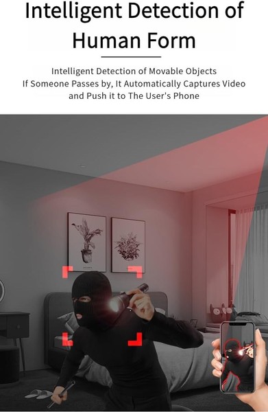 Mini Spy Hidden Camera,1080P WiFi with Motion Detection App Control Camera - Image 48