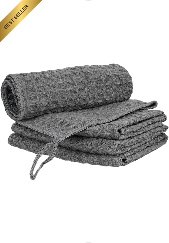 Barista Micro Cloth 4 Pack, Microfiber Barista Cleaning Towels Microfiber Waffle