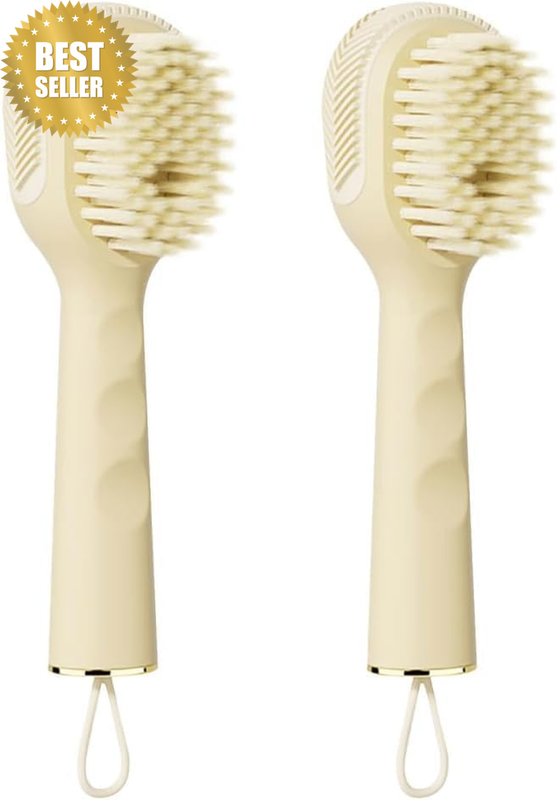 2 PCS 2 in 1 Multifunction Cleaning Brush, Shoe & Laundry Brush with Soap Dispen