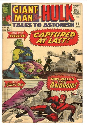 TALES TO ASTONISH #61 4.5 // JACK KIRBY COVER MARVEL COMICS 1964