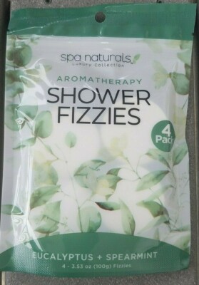 4 pack Aromatherapy Shower Fizzies EUCALYPTUS SPEARMINT compare Bath & Body Work