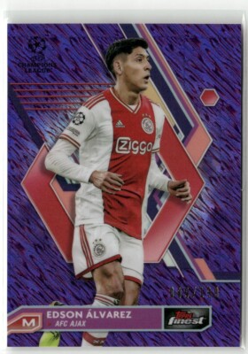 Edson Álvarez 2022-23 Topps Finest UEFA Club #41 Purple Shimmer Refractor 89/199