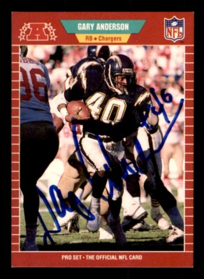 1989 Pro Set Football #356 Gary Anderson Signed Autograph (no COA) *d2