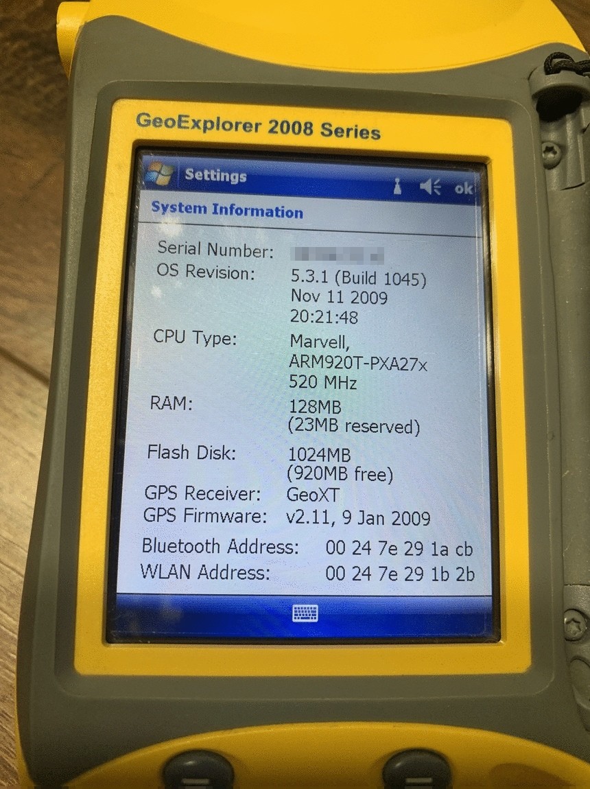 Trimble Geo XT ( 2008 Series) with ArcPAD 10, Case, Cables, CD, Box, Paperwork