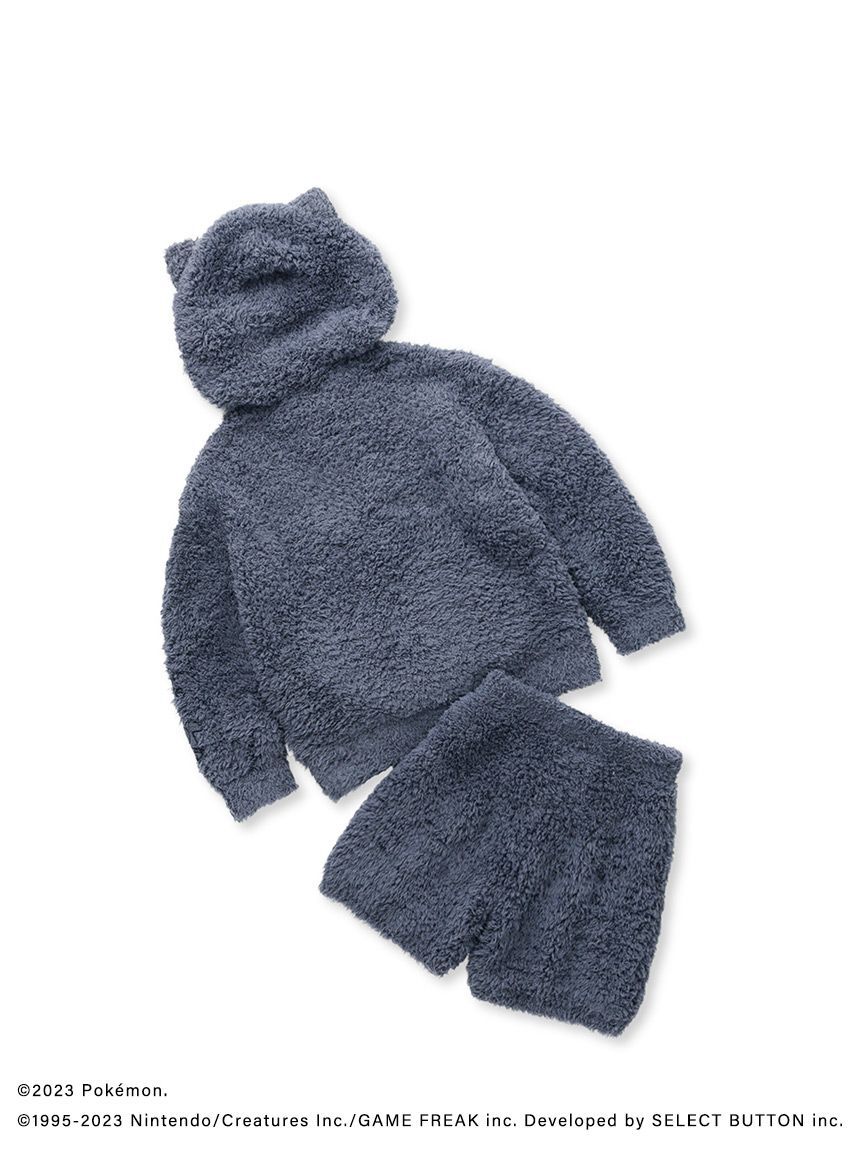 Pre-owned Gelato Pique Pajamas Parka & Shorts Japan Nintendo Junior Pokemon Snorlax Sleep In Yellow