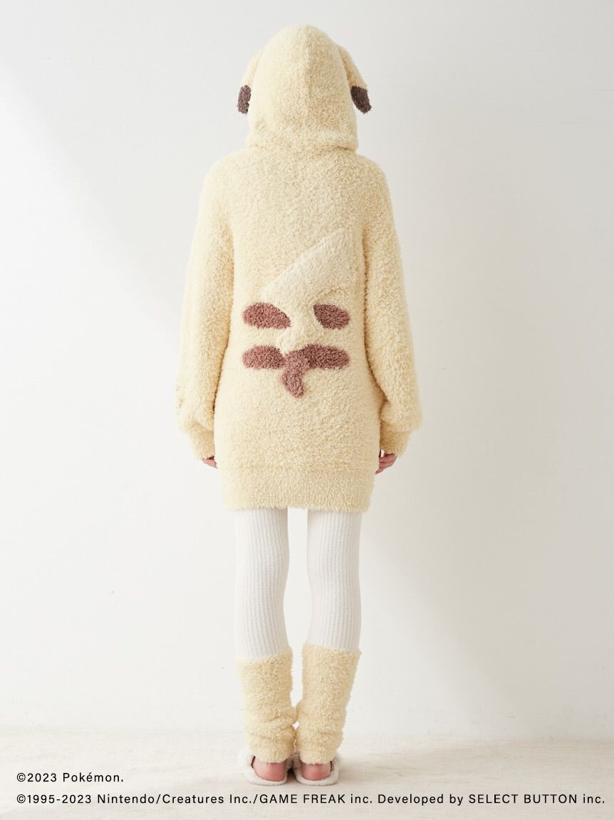 Pre-owned Gelato Pique Pokemon Sleep ×  Pikachu Hoodie & Leg Warmer Leggings Set Pajama In Yellow