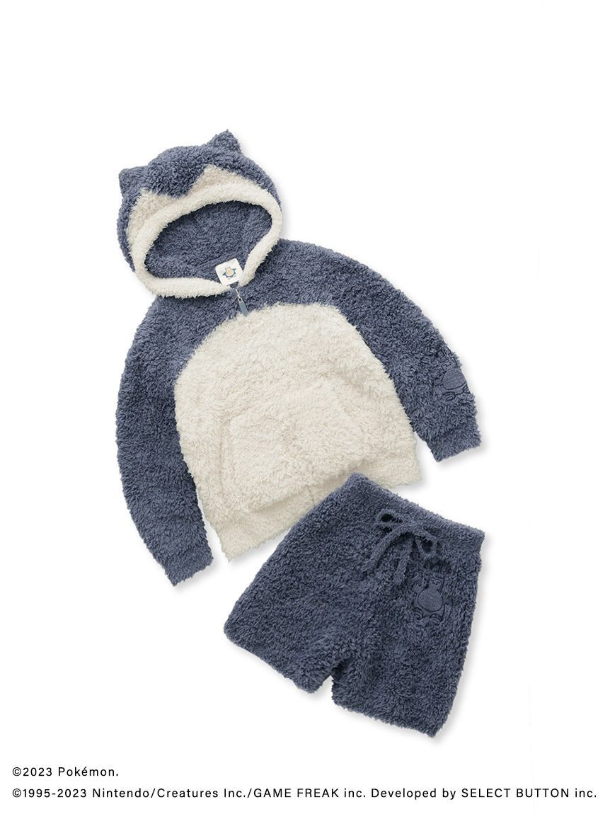 Pre-owned Gelato Pique Pajamas Parka & Shorts Japan Nintendo Junior Pokemon Snorlax Sleep In Yellow