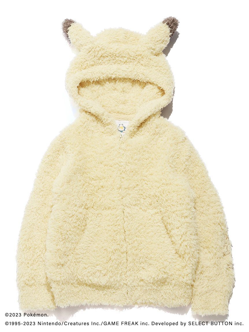 Pre-owned Gelato Pique Pajamas Parka & Shorts Japan Nintendo Junior Pokemon Pikachu Sleep In Yellow