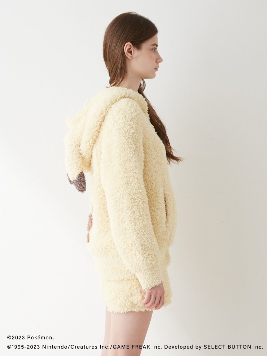 Pre-owned Gelato Pique Pajamas Parka & Shorts Japan Nintendo Women Pokemon Pikachu Sleep In Black