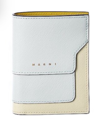 Купить marni saffiano leather east west trunk bag talc