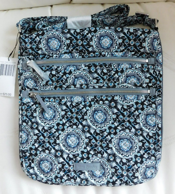 VERA BRADLEY Iconic Triple Zip Hipster Crossbody Charcoal