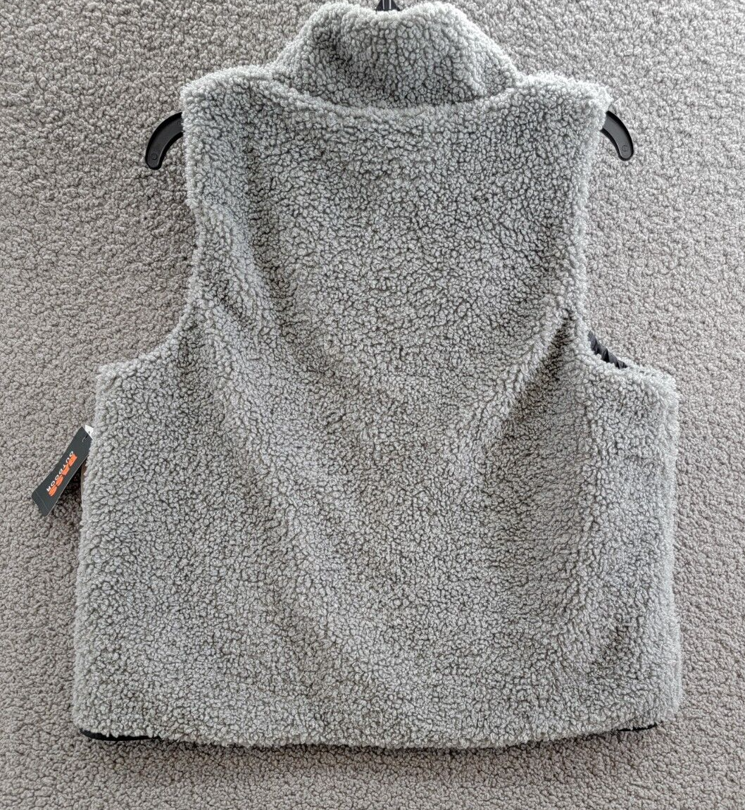 BASS OUTDOOR Reversible Zip-Front Vest Women's M Gray/Black Pockets Sleeveless - Picture 10 of 16