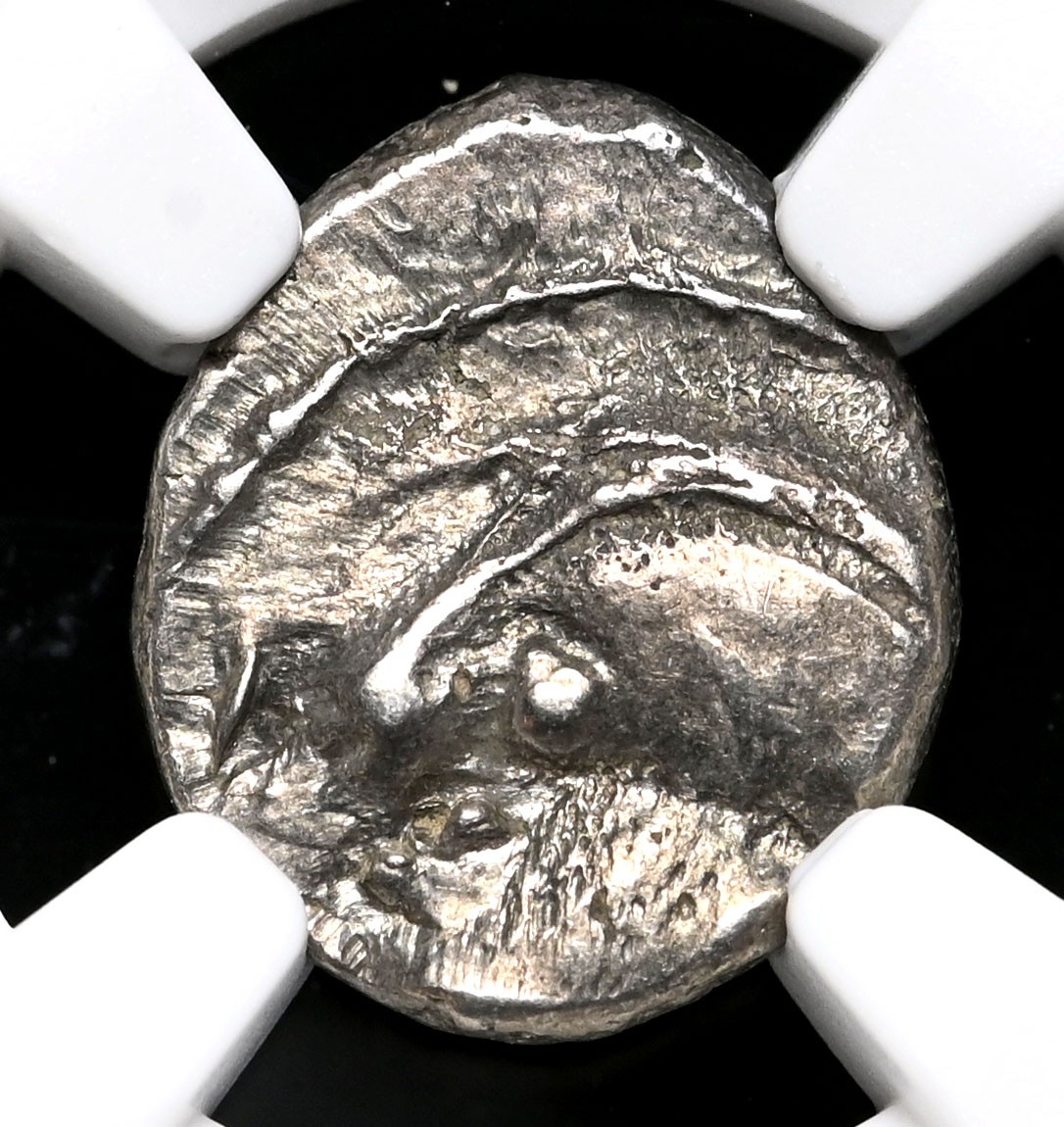 CELTIC GAUL, Aedui. 1st Century BC. Silver Quinarius, Horse, NGC VF