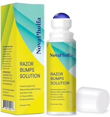 2x Nova Pholia PFB Vanish Razor Rash Bump Stopper Ingrown Hair Treatment Roll-On